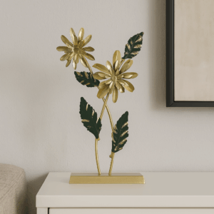 Golden Metal Rose Duo