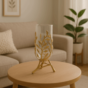 Golden Roots Crystal Vase