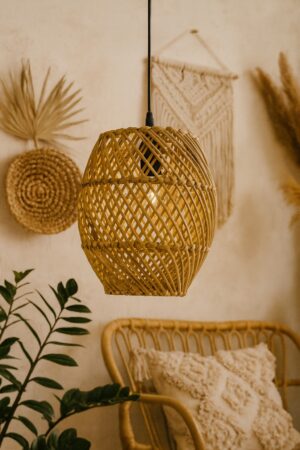 Organic Glow Rattan Light