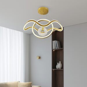 Wave Ring Gold LED Light