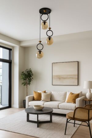 Modern Ring Globe Pendant Light