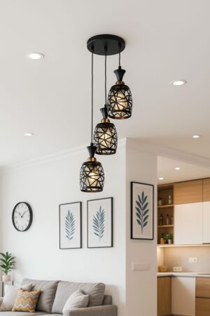 Modern Grid Pendant Light
