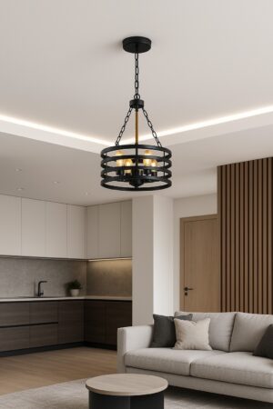 Iron Halo Chandelier